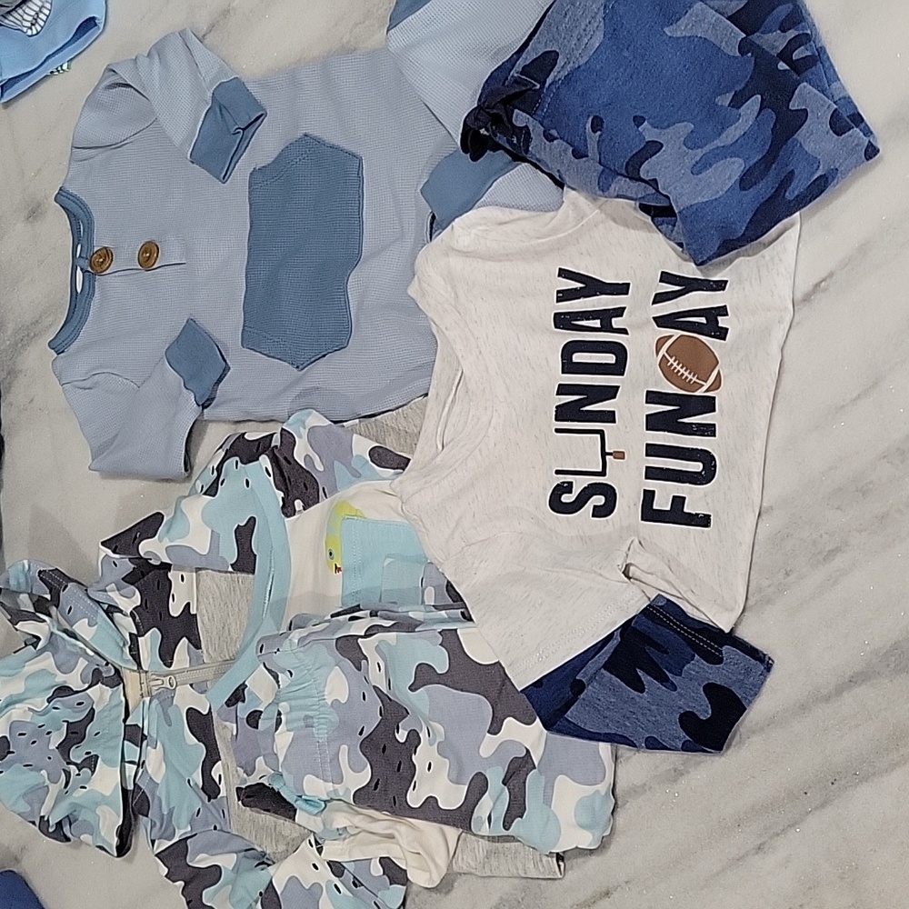 Baby Boys Outfit Bundle - 3 Outfits- Size 6-9 Months